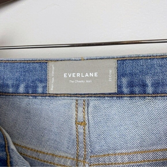 Everlane Cheeky Straight Leg Crop Jeans Sky Blue Size 23 NWT - Picture 10 of 11